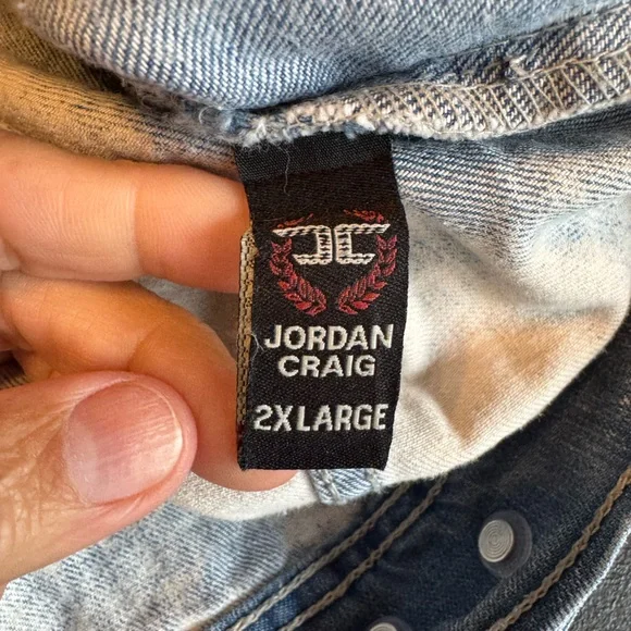 Jordan Craig distressed/bleached legacy edition denim‎ jacket 2XL - Picture 3 of 11